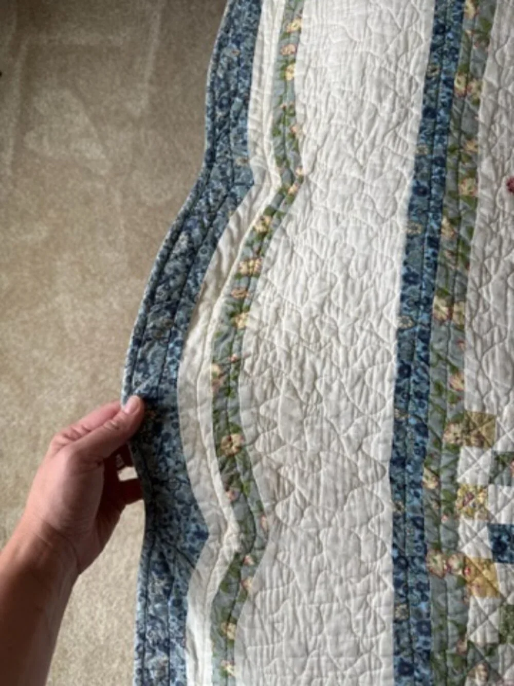 Keepsake Embroidered Patchwork Cotton Nostalgia Home Emily Quilt
